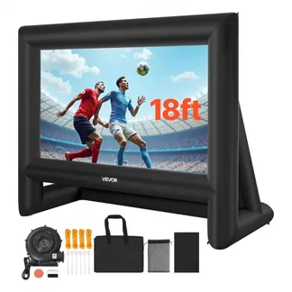 VEVOR aufblasbare Filmleinwand Projektion Beamer Leinwand aus 600D, Projektionsleinwand mit tragbarer Aufbewahrungstasche, 16:9, Filmprojektion für Heimkino Mottoparty Poolspaß (413 x 200 x 330 cm) VEVOR aufblasbare Filmleinwand Projektion Beamer Leinwand aus 600D, Projektionsleinwand mit tragbarer Aufbewahrungstasche, 16:9, Filmprojektion für Heimkino Mottoparty Poolspaß (413 x 200 x 330 cm)