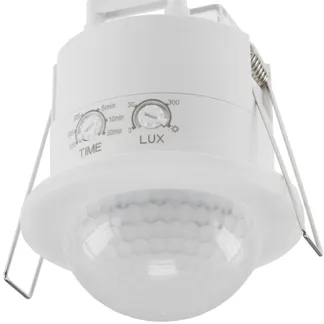 Decken-Einbau Bewegungsmelder 360° IP54 PIR, mit Präsenzfunktion, 20m Detektion Decken-Einbau Bewegungsmelder 360° IP54 PIR, mit Präsenzfunktion, 20m Detektion