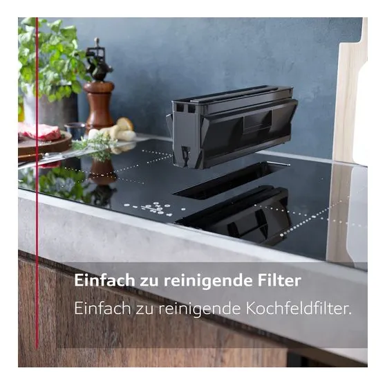 Neff V58NBS1L0 Kochfeld Schwarz Integriert 80 cm Zonen-Induktionskochfeld 4 Zone(n) Integrierte Haube – Bild 5