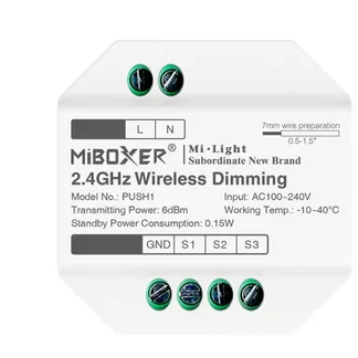 MiBoxer PUSH1 LED Dimmer Controller 2,4GHz wireless dim MiBoxer PUSH1 LED Dimmer Controller 2,4GHz wireless dim