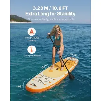 VEVOR aufblasbares Stand Up Paddle Board (323 x 83,8 x 15,2 cm) Paddleboard, Komplettset inkl. Pumpe Paddel Finne Rucksack, Knöchelleine Gurt, rutschfestes Deck für Jugendliche und Erwachsene VEVOR aufblasbares Stand Up Paddle Board (323 x 83,8 x 15,2 cm) Paddleboard, Komplettset inkl. Pumpe Paddel Finne Rucksack, Knöchelleine Gurt, rutschfestes Deck für Jugendliche und Erwachsene