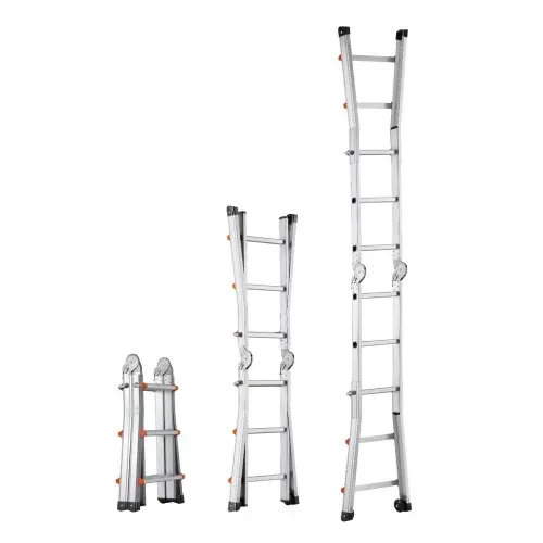 VEVOR Teleskopleiter mit A-Rahmen, 3350 mm, kompakte Aluminium-Ausziehleiter, multifunktionale, tragbare, zusammenklappbare Wohnmobilleiter, Teleskopleiter für Hausaufgaben, Treppen, Innen- und Außendächer, 150 kg Tragkraft – Bild 9
