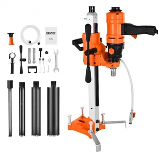 VEVOR Diamantkernbohrmaschine Kernbohrgerät, 202 mm max. Bohrdurchmesser, 2 in 1 Diamantbohrer 1500 W mit 4 Bohrern & einstellbarer Drehzahlen (1000 / 2500 U/min) für Beton Ziegel Stein VEVOR Diamantkernbohrmaschine Kernbohrgerät, 202 mm max. Bohrdurchmesser, 2 in 1 Diamantbohrer 1500 W mit 4 Bohrern & einstellbarer Drehzahlen (1000 / 2500 U/min) für Beton Ziegel Stein