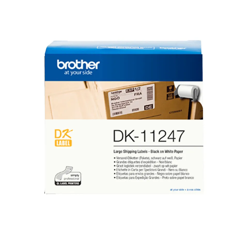 Brother DK-11247 Etiketten erstellendes Band Schwarz auf weiss – Bild 3