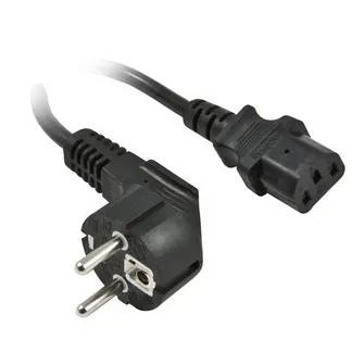 Netzkabel 230V Schutzkontakt CEE7(Stecker)->Kaltgeräte IEC-C13(Buchse), 1m, Black, Synergy 21, Netzkabel 230V Schutzkontakt CEE7(Stecker)->Kaltgeräte IEC-C13(Buchse), 1m, Black, Synergy 21,