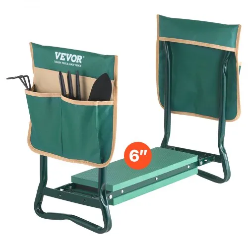 VEVOR Kniebank 590x290x490mm, Kniekissen 152 mm Kniepolster, Kniehilfe Gartenarbeit bis 150 kg, klappbarer Gartensitz mit 2 Werkzeugtaschen, Arbeitshocker lindert Knie- und Rückenschmerzen VEVOR Kniebank 590x290x490mm, Kniekissen 152 mm Kniepolster, Kniehilfe Gartenarbeit bis 150 kg, klappbarer Gartensitz mit 2 Werkzeugtaschen, Arbeitshocker lindert Knie- und Rückenschmerzen