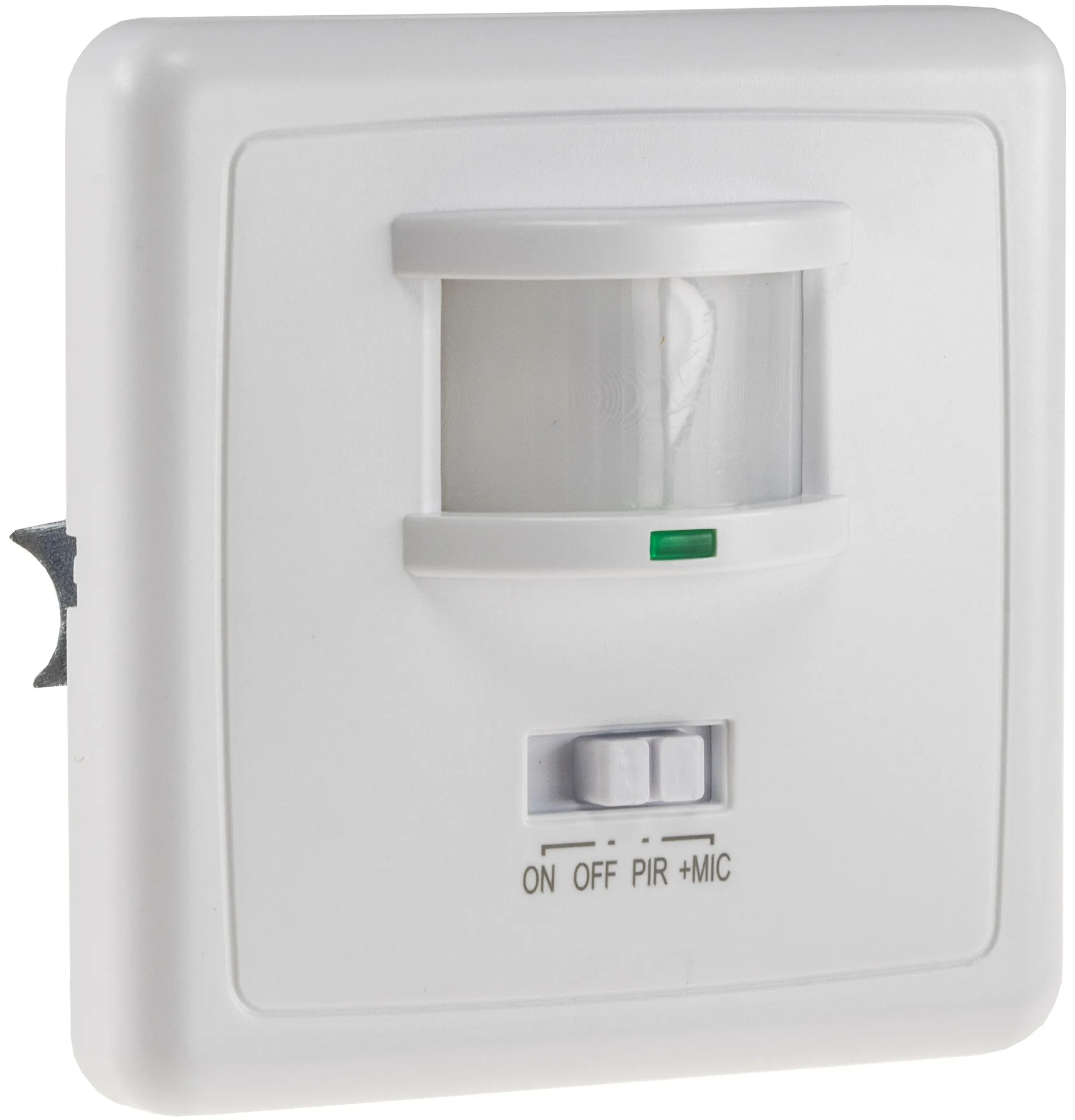 Bewegungsmelder 160° Unterputz IR & Akustik Sensor, 3-Draht, weiß Bewegungsmelder 160° Unterputz IR & Akustik Sensor, 3-Draht, weiß