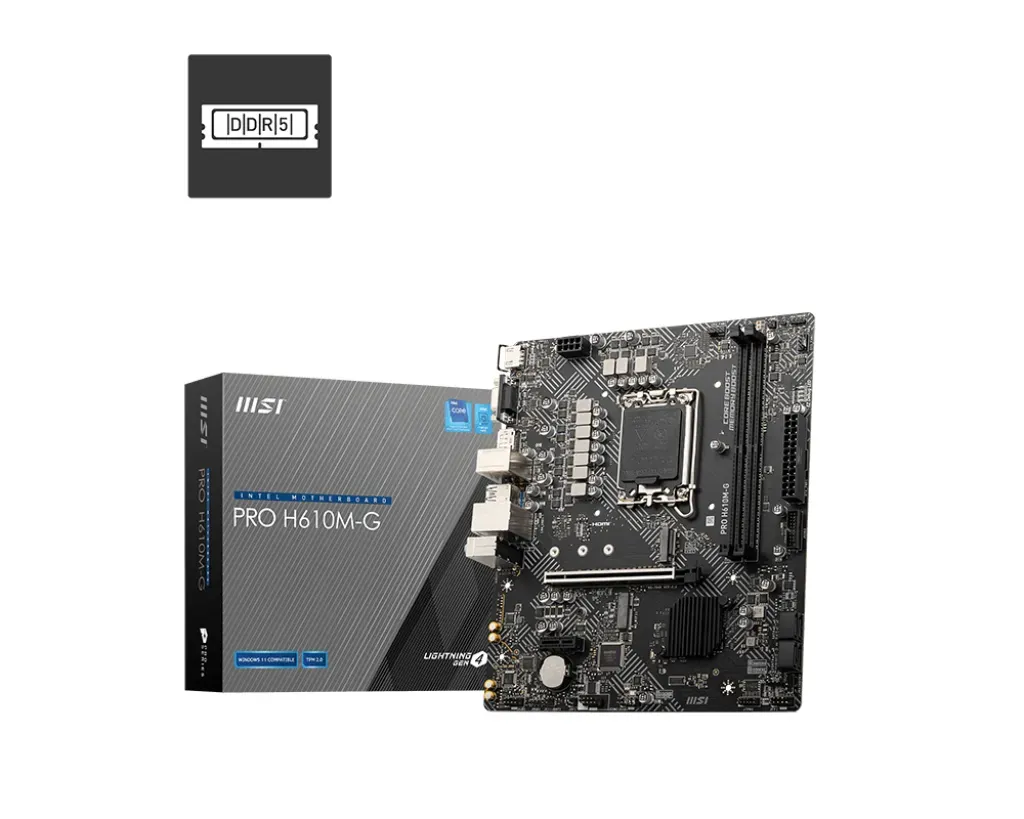 MSI PRO H610M-G Motherboard Intel H610 LGA 1700 micro ATX MSI PRO H610M-G Motherboard Intel H610 LGA 1700 micro ATX