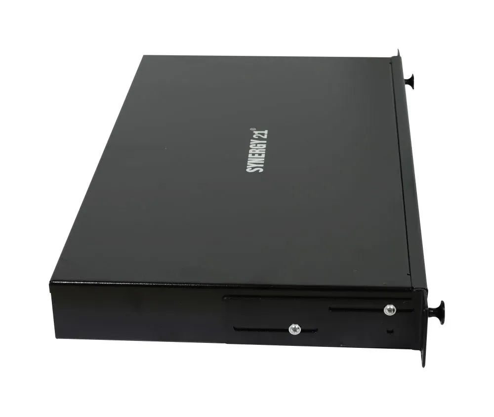 LWL-Patchpanel für 24xLC-Duplex-Buchsen, 19"/1HE, ohne LC-Kupplungen, Schwarz, Synergy 21, – Bild 7