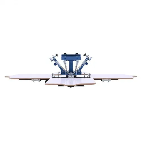 VEVOR Siebdruckmaschine 4-Farben 4-Stationen-Siebdruckpresse 540x450 mm, 360° Drehbar Präzise Positionierung Pulverbeschichteter Kohlenstoffstahl für T-Shirt-DIY, Heim- & Gewerbekunden – Bild 8