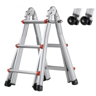 VEVOR Teleskopleiter mit A-Rahmen, 2880 mm kompakte Aluminium-Ausziehleiter, tragbare zusammenklappbare Mehrzweckleiter, Anlegeleiter für Hausaufgaben, Treppen, Innen- & Außendächer, bis 150 kg VEVOR Teleskopleiter mit A-Rahmen, 2880 mm kompakte Aluminium-Ausziehleiter, tragbare zusammenklappbare Mehrzweckleiter, Anlegeleiter für Hausaufgaben, Treppen, Innen- & Außendächer, bis 150 kg