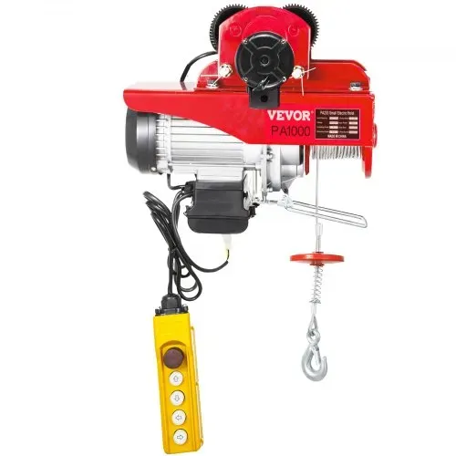 VEVOR Elektrische Seilwinde 220 V Elektrischer Kettenzug 1000 kg 1800 W mit kabelgebundener Fernbedienung 1,4 m Elektrische Winde für Werkstatt, Garage, Lager, Industrie, Heben schwerer Lasten – Bild 10