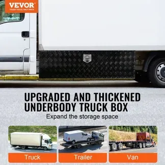VEVOR Truckbox Werkzeugbox, Unterboden-Anhängerbox, Werkzeugkasten 1524 x 432 x 457 mm Pickup-Aufbewahrungsbox, Aluminiumlegierung, 50 kg belastbarer Werkzeugkasten, abschließbare Aufbewahrungsbox VEVOR Truckbox Werkzeugbox, Unterboden-Anhängerbox, Werkzeugkasten 1524 x 432 x 457 mm Pickup-Aufbewahrungsbox, Aluminiumlegierung, 50 kg belastbarer Werkzeugkasten, abschließbare Aufbewahrungsbox