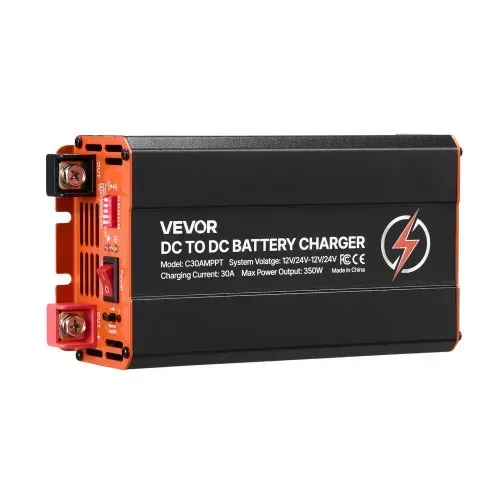 VEVOR DC-DC Batterieladegerät mit MPPT 350 W 30 A, Ladebooster Dual-Eingang für Solarpanel/Lichtmaschine, Laden für LiFePO4-Bleiakkus, 12 V/24 V-12 V/24 V, für Wohnmobil Notstromversorgung zu Hause – Bild 8