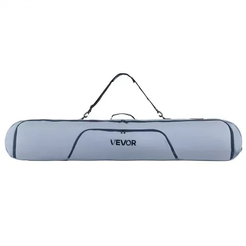 VEVOR Skitasche, bis zu 165 cm, Skibag, Skisack, Skicover, wasserdichtes 600D-Oxford-Gewebe, mit verstellbaren Innengurten, Skiersack für Skistöcke, Schutzbrillen, Handschuhe, Helme, Stiefel (Grau) – Bild 10