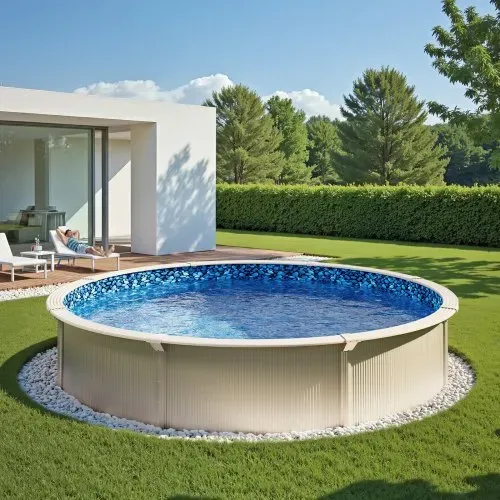 VEVOR Runde Poolfolie, φ732x120 cm, Innenfolie, Ersatzfolie, Innenhülle, Schwimmbadfolie, Vinyl-Folie im Unibead-Stil mit Standardstärke, verschleißfest, für Aufstellpools mit 132 cm Wandhöhe – Bild 7