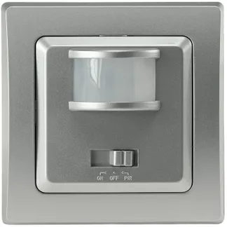 DELPHI Bewegungsmelder 160°, silber LED geeignet, 250V~, Unterputz, 2-Draht DELPHI Bewegungsmelder 160°, silber LED geeignet, 250V~, Unterputz, 2-Draht