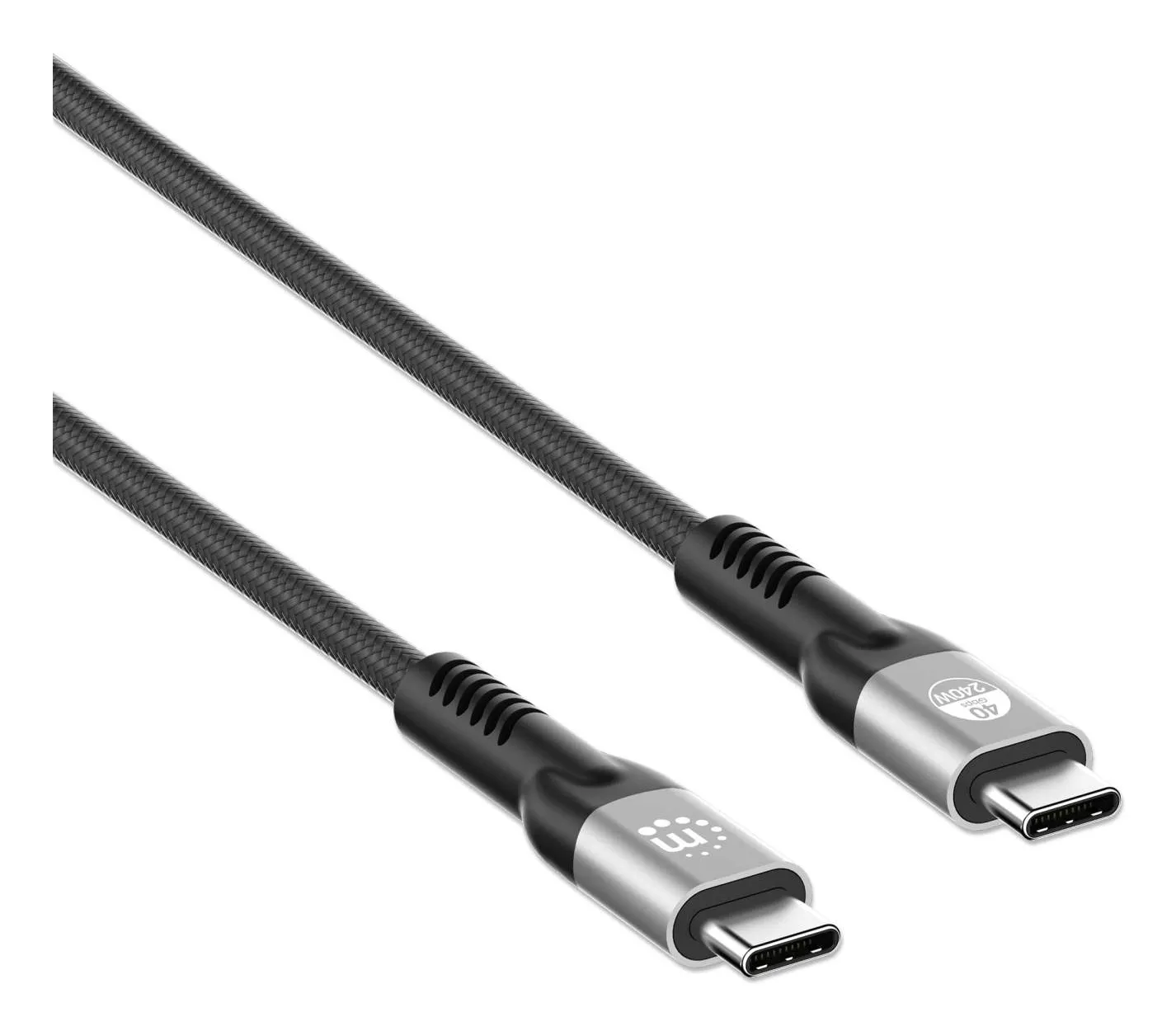 Manhattan 356381 USB Kabel USB4 Gen 3x2 2 m USB C 40 Gbit/s 240 W Schwarz – Bild 3
