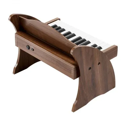 VEVOR Kinder-Keyboard, 25 Tasten, E-Piano, Holzklavier für Kinder ab 3 Jahren, Musikispielzeug mit Realistischem Klang, Dual-Power, Einstellbare Lautstärke, Musikalische Früherziehung, Walnussholz – Bild 10