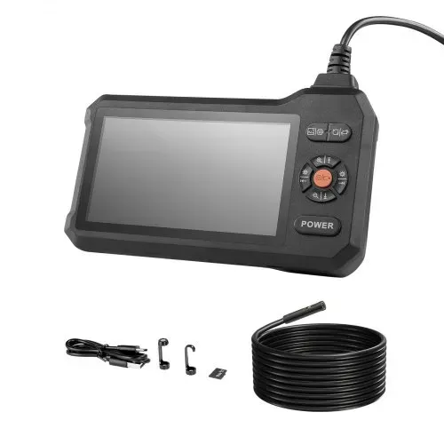 VEVOR Dual Lens Endoskopkamera mit 5 Zoll Bildschirm, 3000mAh Akku Inspektionskamera mit 5m Kabel 8X Zoom 180° Bildrotation IP67 Wasserdicht, 5,5mm Industrie Endoskop mit Licht für Auto Rohre Abfluss – Bild 8