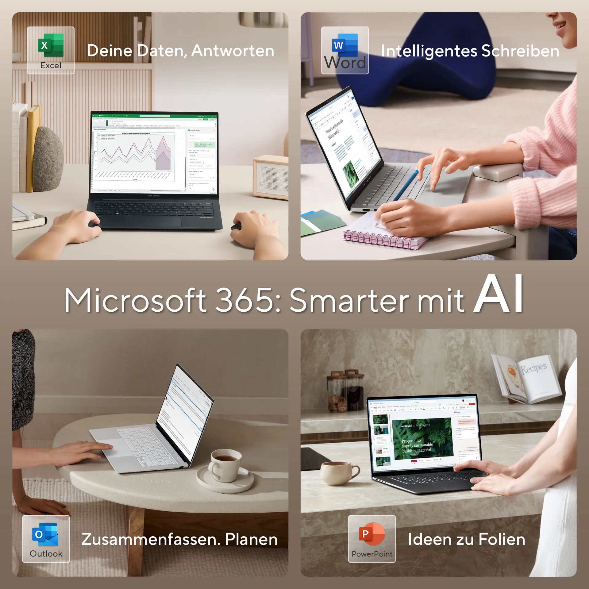 ASUS Zenbook 14 OLED UX3405CA-PP221W Intel Core Ultra 9 285H Laptop 35,6 cm (14") WQXGA+ 16 GB LPDDR5x-SDRAM 1 TB SSD Wi-Fi 7 (802.11be) Windows 11 Home Deutsch Silber – Bild 7