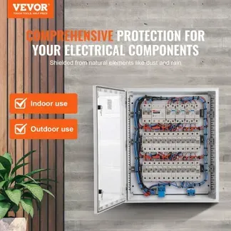 VEVOR Schaltschrank NEMA Stahlgehäuse, 600x500x230 mm, NEMA 4X Glasfaser-Elektrogehäuse, IP66 wasser- & staubdicht, geeignet für den Innen- & Außenbereich, inklusive Montageplatte VEVOR Schaltschrank NEMA Stahlgehäuse, 600x500x230 mm, NEMA 4X Glasfaser-Elektrogehäuse, IP66 wasser- & staubdicht, geeignet für den Innen- & Außenbereich, inklusive Montageplatte