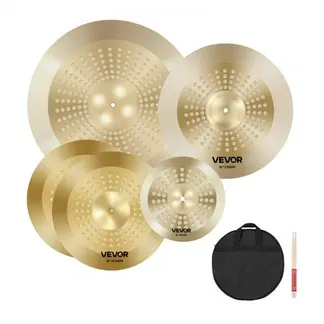 VEVOR Beckenset 4-teilig 254mm Splash 355mm HiHat 400mm Crash 505mm Ridebecken (10 14 16 20 Inches) VEVOR Beckenset 4-teilig 254mm Splash 355mm HiHat 400mm Crash 505mm Ridebecken (10 14 16 20 Inches)