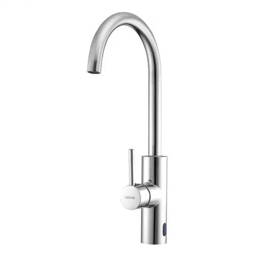 VEVOR berührungsloser Waschtischhahn (verchromtes Silber) Badezimmer, automatische Waschtischarmatur, manueller Sensorhahn, Spültischhahn Wasserhahn Toilettenhahn Waschbeckenarmatur Einhebelmischer – Bild 10
