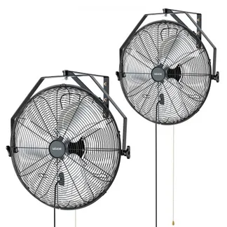 VEVOR 2x 120W Industrieller Wandventilator 60 cm, 7 m/s Oszillierender Wandlüfter mit 3 Stufen & Verstellbarem Neigungswinkel, Gewerblicher Industrieventilator für Werkstatt Garage Lager Gym, Schwarz VEVOR 2x 120W Industrieller Wandventilator 60 cm, 7 m/s Oszillierender Wandlüfter mit 3 Stufen & Verstellbarem Neigungswinkel, Gewerblicher Industrieventilator für Werkstatt Garage Lager Gym, Schwarz
