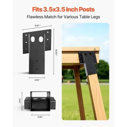 VEVOR Halterungen mit 8°-Neigung, Plattformhalterung, passend für 88,9 x 88,9 mm Holz, 1000 kg Tragkraft, Hirschständerhalterung für Hochsitze, Jagd-Hochsitze, Schießbuden, 4 Stück – Bild 5
