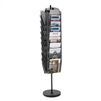 VEVOR drehbarer Prospektständer Zeitschriftenständer mit 30 Fächern, Literaturständer Kataloghalter aus Metall, Buchständer Bodenaufsteller Zeitungskataloghalter für Büroshows, Ausstellung VEVOR drehbarer Prospektständer Zeitschriftenständer mit 30 Fächern, Literaturständer Kataloghalter aus Metall, Buchständer Bodenaufsteller Zeitungskataloghalter für Büroshows, Ausstellung