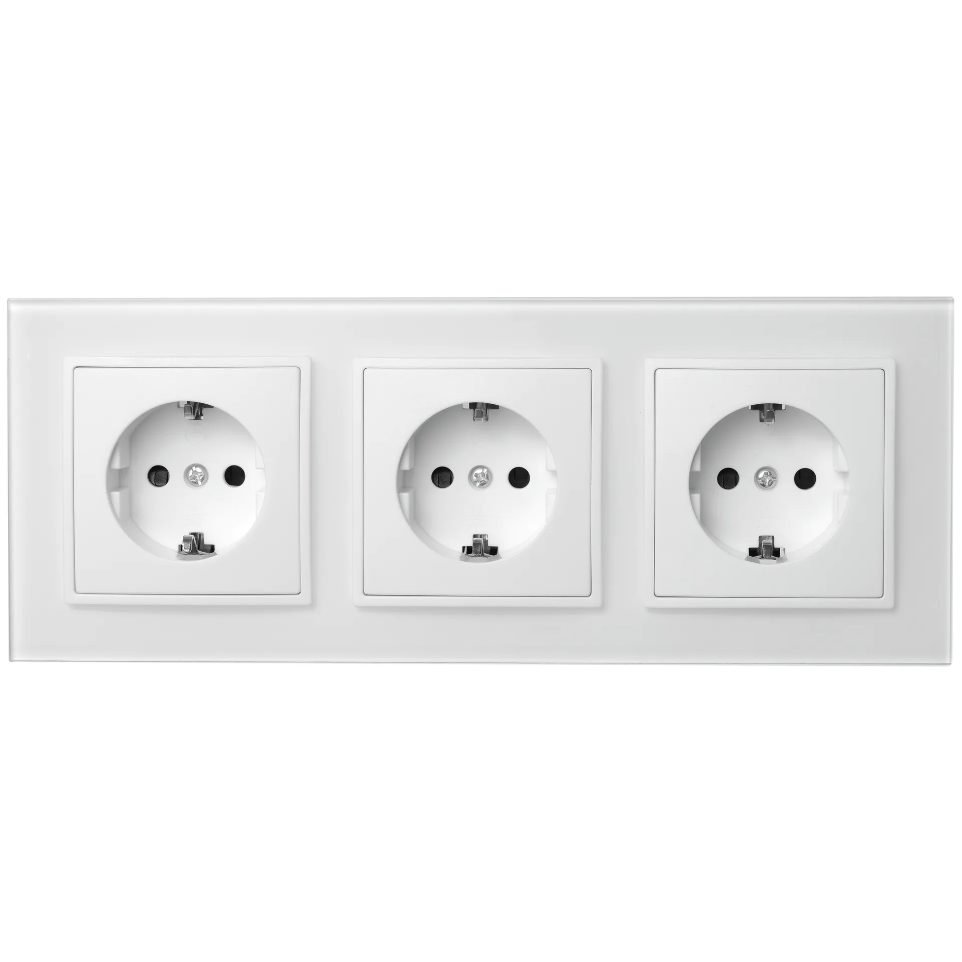 Steckdosen Set McPower Flair “Beginner 3S-Style Profi“ weiß + Glasrahmen, Steckanschluss Steckdosen Set McPower Flair “Beginner 3S-Style Profi“ weiß + Glasrahmen, Steckanschluss