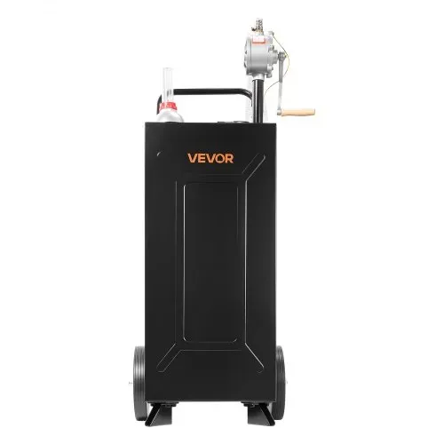 VEVOR 113,6L Kraftstofftrolley Mobile Tankanlage mit Handpumpe Schwarz, Tragbarer Kraftstofftank für Auto Rasenmäher Boot, Mit 2 Rollen & Ölstandsanzeige, Für Benzin & Diesel, Kohlenstoffstahl – Bild 9