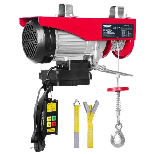 VEVOR 230V Elektrische Seilwinde 500kg bis 1000kg Hubhöhe 12m Seilzug Motorwinde 1600W Motor Flaschenzug 10m/min Hubgeschwindigkeit Hebezug mit Kabelloser Fernbedienung Seilhebezug Kettenzug – Bild 8