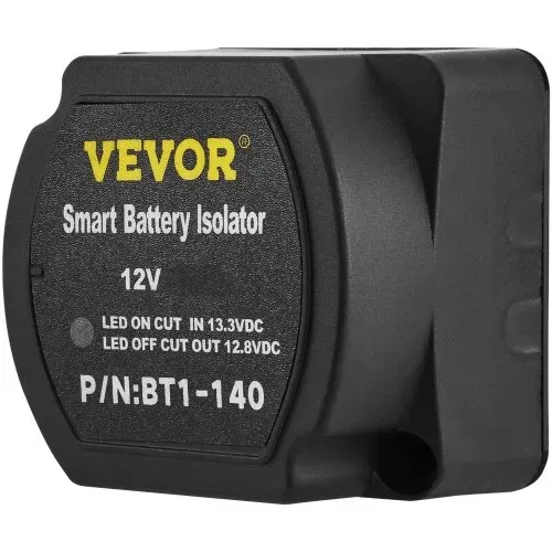 VEVOR Doppelbatterie Trennrelais 12 V Split Charge Kit, spannungsempfindliches Relais Set -30-105 ℃, automatisches Ladegerät & 4m Kabel Set für Lastwagen, Wohnmobil, Werkstatt, Auto & Schiff – Bild 8