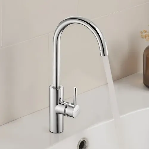 VEVOR berührungsloser Waschtischhahn (verchromtes Silber) Badezimmer, automatische Waschtischarmatur, manueller Sensorhahn, Spültischhahn Wasserhahn Toilettenhahn Waschbeckenarmatur Einhebelmischer – Bild 7