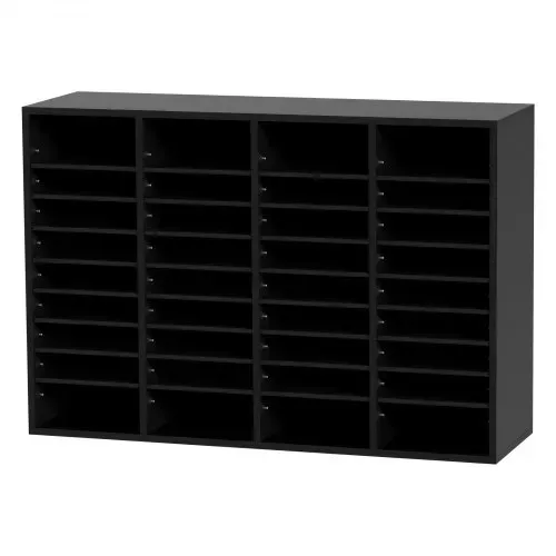 VEVOR 997 x 305 x 680 mm Briefablage Schreibtisch Organizer, 2,3–5,6 cm Einstellbar A4 Stapelbar Quer, Papierablage, Aufbewahrung Schreibtisch Ablagesystem Organisation, Ablage (Schwarz, 36 Fächer) – Bild 8