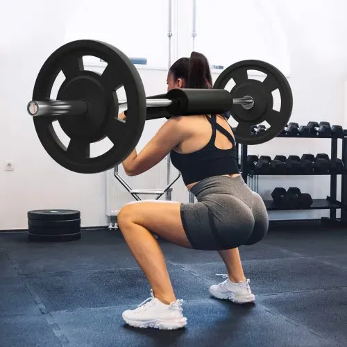 VEVOR Gewichtsstange Hantelstange 2210 mm Gesamtlänge, Langhantel Gewichtsstab Aufbewahrungsständer 675 kg Tragfähigkeit, Curlhantelstangen Gewichtsstange Stahl, Langhantelset, Krafttraining – Bild 7
