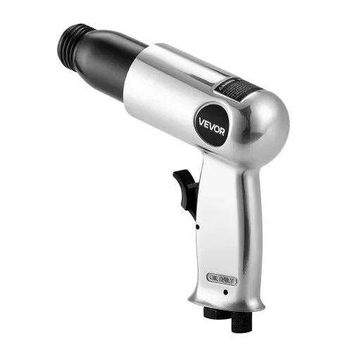 VEVOR Druckluft Meißelhammer, 3500 BPM Pneumatischer Hammer mit 70mm Hub & 4 Meißeln mit rundem Schaft, kompakter Druckluftmeißel mit Pistolengriff, Schaufelwerkzeug zum Schneiden, Stanzen, Schaben – Bild 9
