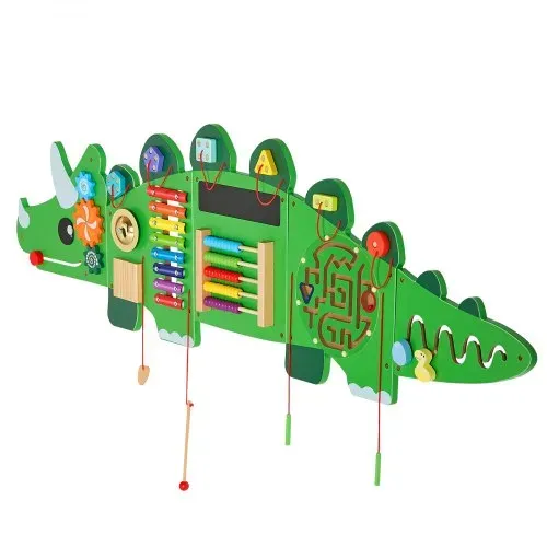 VEVOR Dinosaurier-Aktivitätswand, Motorikbrett, 11 Spiele, Montessori-Sensorik-Spieltafel für Kinder von 3–12 Jahren, Lernaktivitätszentrum, ideal für Kinder-Spielzimmer, Kindergarten, Klassenzimmer – Bild 10