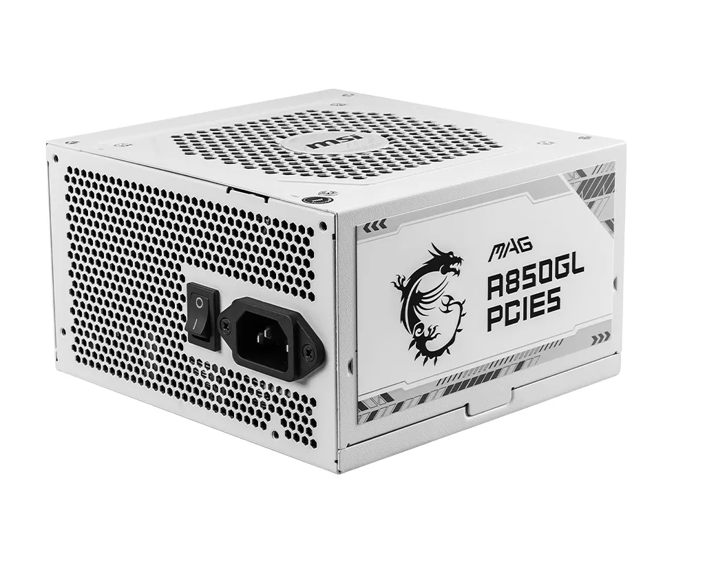 MSI MAG A850GL PCIE5 WHITE Netzteil 850 W 20+4 pin ATX ATX Weiß MSI MAG A850GL PCIE5 WHITE Netzteil 850 W 20+4 pin ATX ATX Weiß