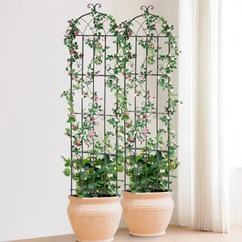 VEVOR Rankhilfe für Kletterpflanzen, 51x220 cm, 4er-Set rostfreies Metallspalier für Gartenblumen, Kletterrosen-Spalier, Rankgitter, Gurkenstütze, dekoratives Clematis-Spalier für Innenhöfe & Rasen – Bild 7