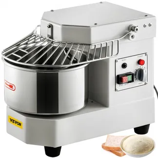 VEVOR Teigknetmaschine Küchenmaschine, 8 L Edelstahl Teigmixer, 450 W, einstellbar (130/233/414 U/min), inkl. Edelstahlschüssel, Sicherheitsschild, Timer, ideal für Bäckereien, Restaurants, Pizzeria VEVOR Teigknetmaschine Küchenmaschine, 8 L Edelstahl Teigmixer, 450 W, einstellbar (130/233/414 U/min), inkl. Edelstahlschüssel, Sicherheitsschild, Timer, ideal für Bäckereien, Restaurants, Pizzeria