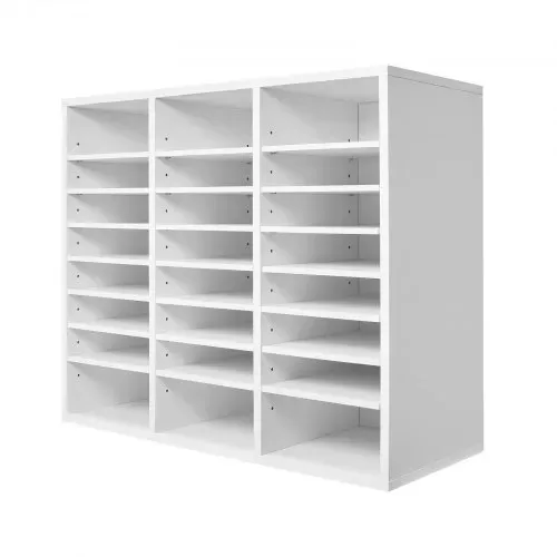 VEVOR Literatur-Organizer Dokumentenablage mit 24 Fächern & einstellbaren Regalen, Aktensortierer Briefablage Dokumentenlager aus Spanplatten und MDF, Aufbewahrung für Büro Klassenzimmer weiß – Bild 8