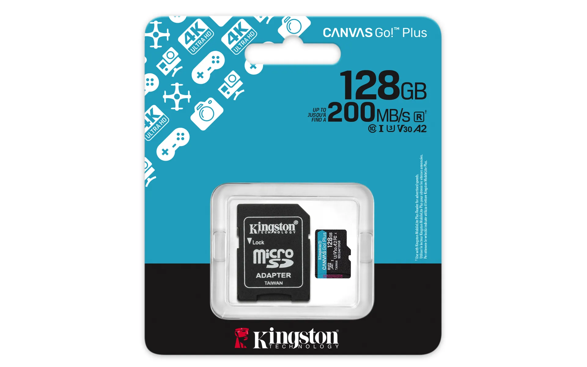 Kingston Technology 128GB microSDXC Canvas Go Plus Gen4 200 MB/s A2 U3 V30-Karte + Adapter – Bild 5