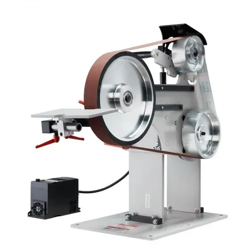 VEVOR Bandschleifmaschine, 72 x 2 Zoll Bandpolierer mit variabler Geschwindigkeit und VFD, 1500 W Messerschärfer mit 3 Schleifformen und 3 Schleifbändern für die Metallbearbeitung, kompatibel mit 72"- 82 x 2" Bändern – Bild 8