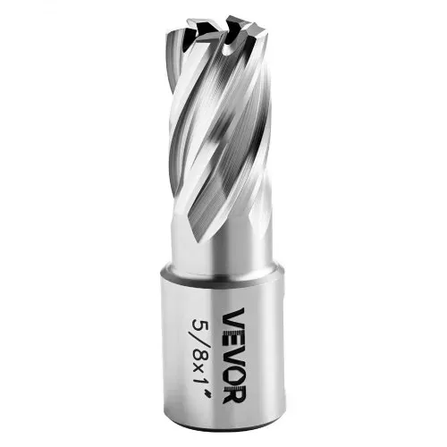 VEVOR HSS-Kernbohrer Weldon-Schaft 5-tlg. Magnetbohrer 15,9 mm Schnittdurchmesser, 3 Bohrer mit 2 Zentrierstiften, 25,4 mm Schnitttiefe, 3 Kunststoffboxen, für Magnetbohrmaschinen, Stahl, Aluminium – Bild 9
