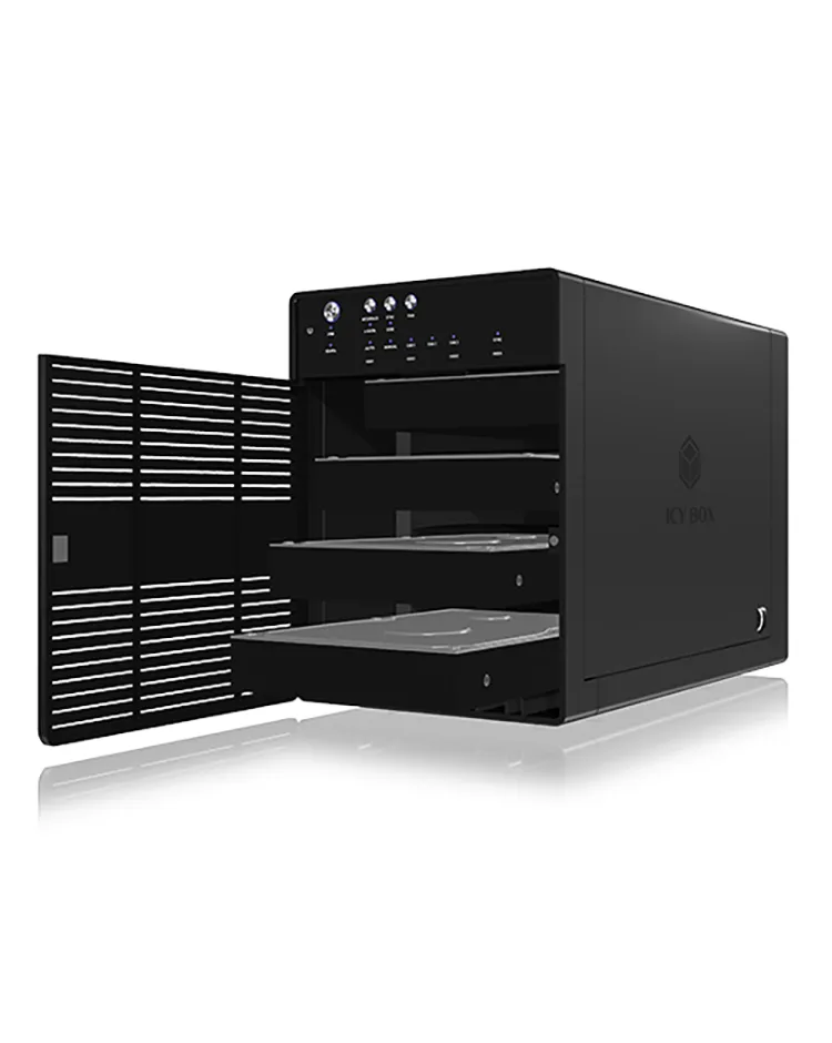 ICY BOX IB-3640SU3, Externes 4-fach SINGLE System für 3,5" SATA I/II/III Festplatten, USB 3.2 Gen 1 + eSATA, schwarz – Bild 6