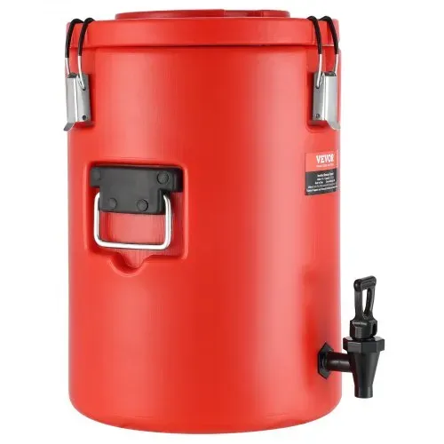 VEVOR Heiß- und Kaltgetränkespender Getränkespender 6 L, Edelstahl Heiß- und Kaltwasserbrunnen Großer Getränkespender mit Zapfen für Kaffee, Kalte Milch, Wasser, Saft usw. Isolierkanne Rund – Bild 9