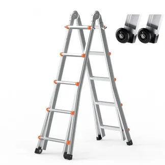 VEVOR Teleskopleiter mit A-Rahmen, 5990 mm Aluminium-Ausziehleiter, Mehrzweckleiter, Klappleiter, Stehleiter, Anlegeleiter für Hausaufgaben, Treppen, Innen- & Außendächer, 150 kg Tragkraft VEVOR Teleskopleiter mit A-Rahmen, 5990 mm Aluminium-Ausziehleiter, Mehrzweckleiter, Klappleiter, Stehleiter, Anlegeleiter für Hausaufgaben, Treppen, Innen- & Außendächer, 150 kg Tragkraft